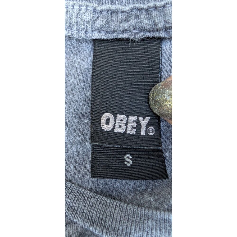 VTG. Y2K Men's OBEY World Tour 89 Eagle Made in USA Graphic Cotton T Shirt, Sz S - Picture 4 of 8